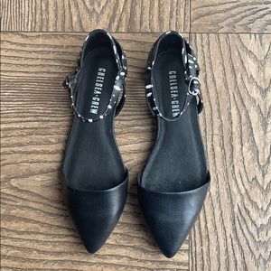 NEW CHELSEA CREW black white polka flats
